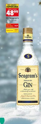 Gin 37,5%, 700 ml Seagram's promocja w Biedronka