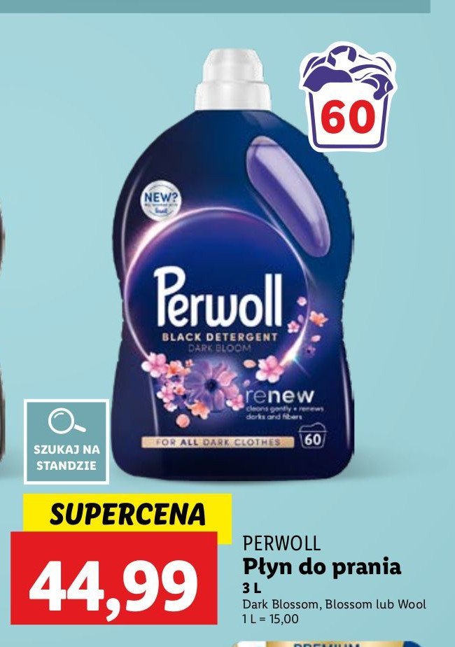 Płyn do prania dark bloom Perwoll renew promocja w Lidl