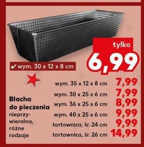 Blacha do ciasta 30 x 12 x 8 cm promocja w Kaufland