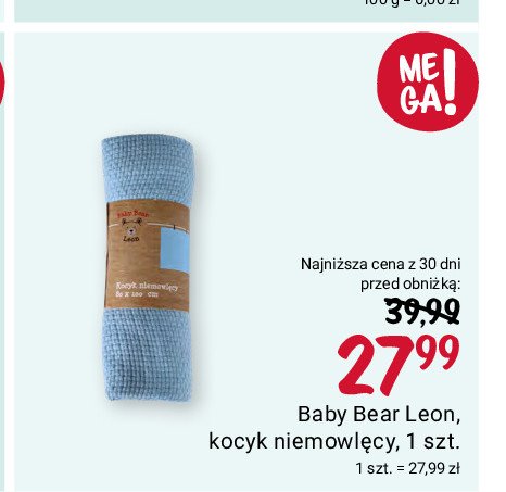 Kocyk niemowlęcy Baby bear leon promocja