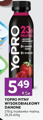 Jogurt pitny wysokobiałkowy YoPro truskawka-malina promocja w Stokrotka