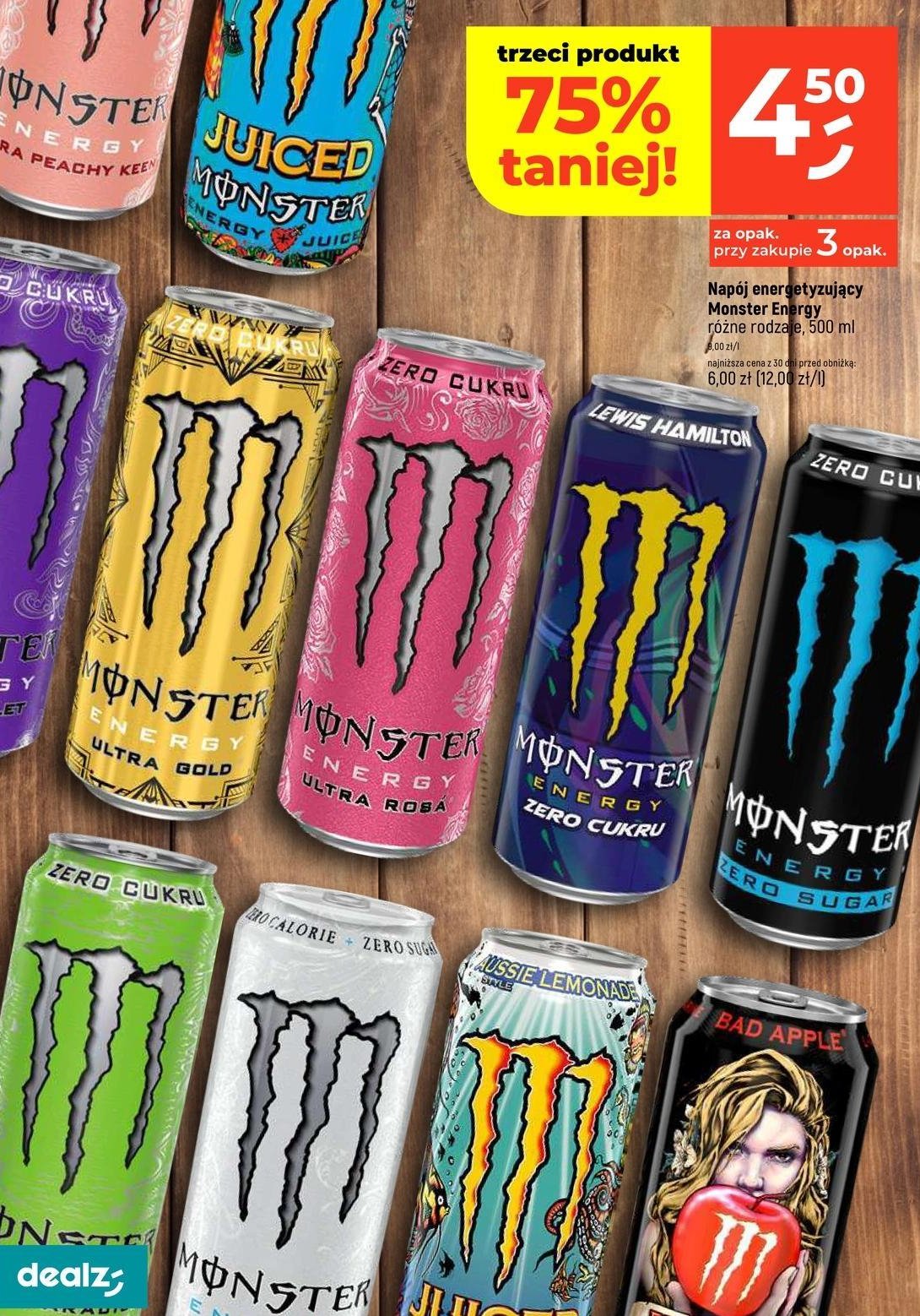 Napój energetyczny Monster energy bad apple promocja w Dealz