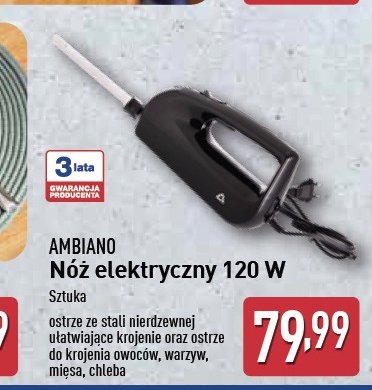 Nóż elektryczny 120w czarny promocja