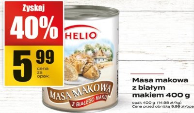 Masa makowa z kluszami i makiem 400 g promocja w Supeco