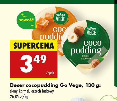 Pudding orzech laskowy Govege promocja w Biedronka