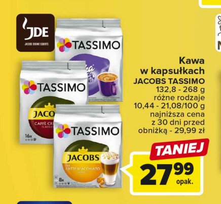 Kawa caffe crema intenso xl Tassimo jacobs promocja