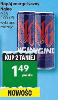 Napój energetyczny Ngine 0.25l wybrane rodzaje promocja w Delikatesy Centrum