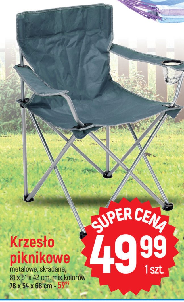 Krzesło campingowe wym. 81 x 51 x 51 x 42 cm promocja w Selgros