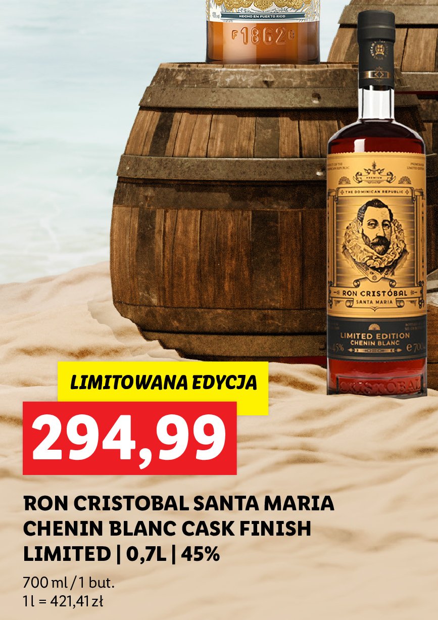 Rum Ron cristobal santa maria chenin blanc cask finish promocja