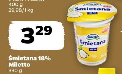 Śmietana 18%  promocja w Netto