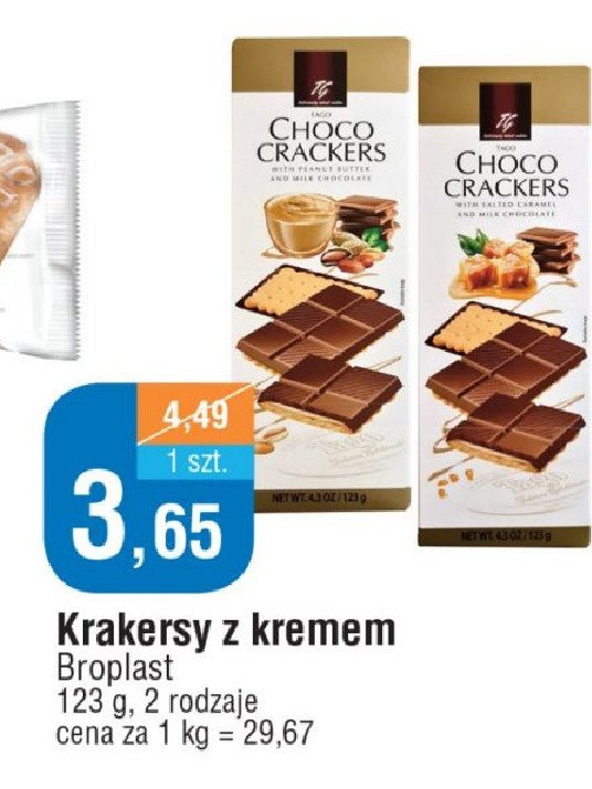 Krakersy z czekoladą i kremem orzechowym Tago promocja