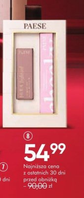 Zestaw PAESE Cheeky tusz do rzęs 9 ml + Nudelightful pomadka do ust 4,5 g promocja w Super-Pharm