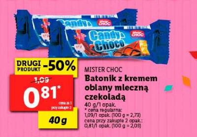 Batoniki candy & choco Mister choc promocja