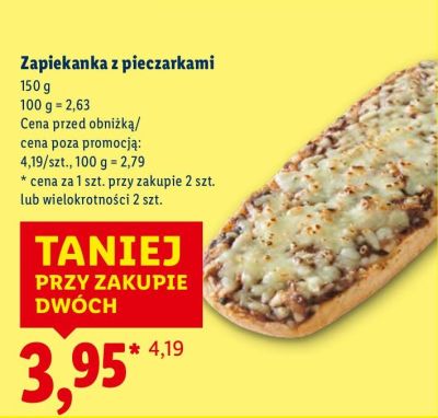 Zapiekanka z pieczarkami promocja w Lidl
