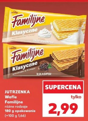 Wafle Familijne różne rodzaje 180 g  promocja w Kaufland