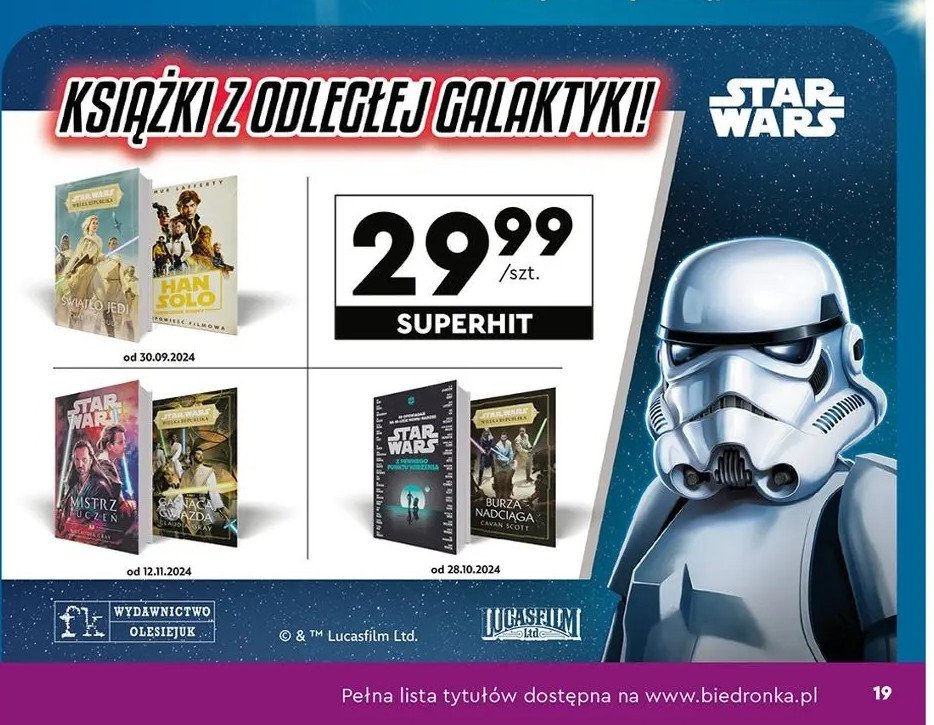 Cavan scott "star wars. wielka republika. burza nadciąga" promocja w Biedronka