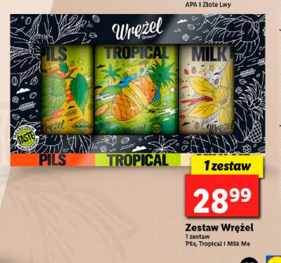 Zestaw piw pils + tropical + milk me Browar wrężel promocja
