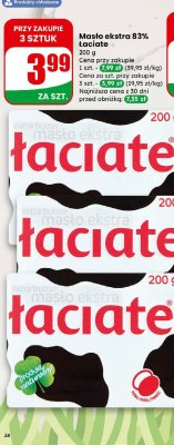 Masło Łaciate extra 83% promocja w Dino