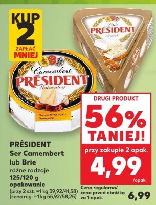 Ser Brie Président różne rodzaje promocja w Kaufland
