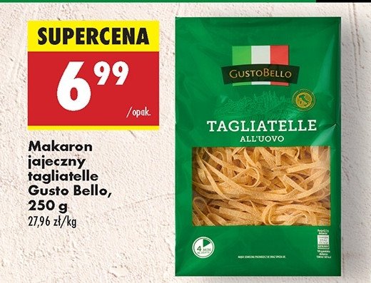 Makaron tagliatelle Gustobello promocja