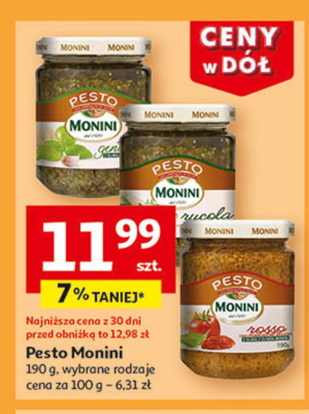 Pesto rosso Monini promocja w Auchan