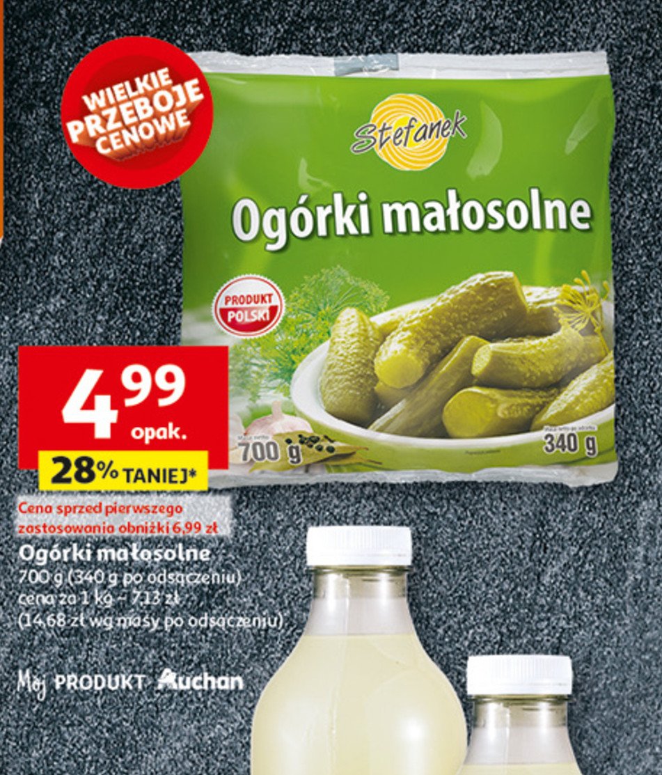Ogórki małosolne Stefanek promocja w Auchan