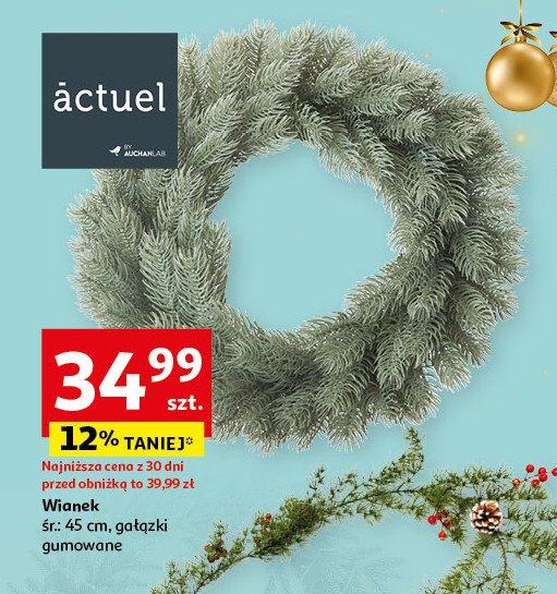 Wianek 45 cm Actuel promocja w Auchan