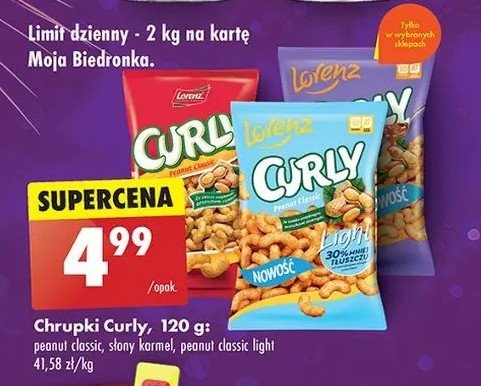 Chrupki salted caramel Lorenz curly promocja