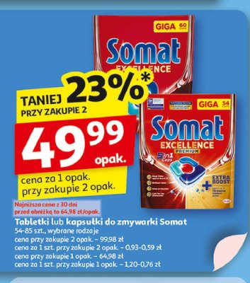 Tabletki do zmywarki Somat excellence premium 5in1 promocja