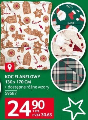 Koc flanelowy 130 x 170 cm różne wzory promocja w Selgros