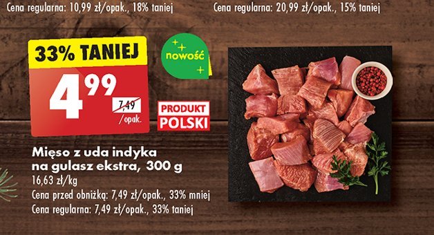 Mięso z uda indyka na gulasz promocja