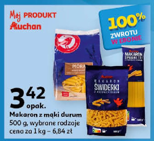 Makaron pióra Auchan promocja