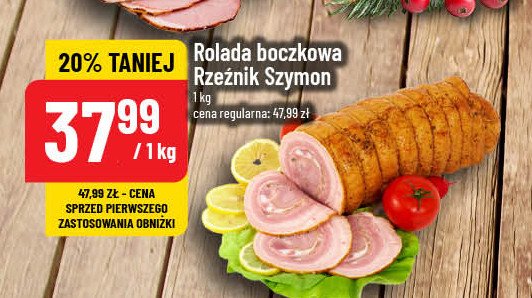 Rolada boczkowa Rzeźnik szymon poleca promocja w POLOmarket