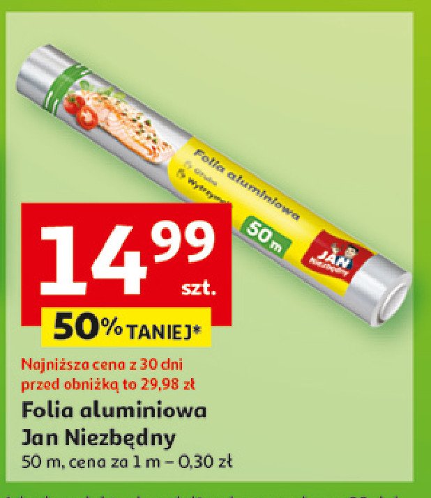 Folia aluminiowa 50 m Jan niezbędny promocja w Auchan