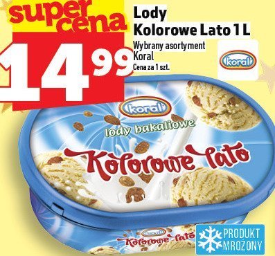 Lody Kolorowe Lato 1L Koral promocja w TOPAZ