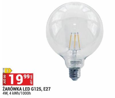 Żarówka LED G125, E27 4W, 4 kWh/1000h promocja w Merkury Market