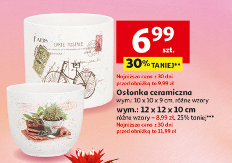 Osłonka ceramiczna 12 x 12 x 10 cm promocja w Auchan