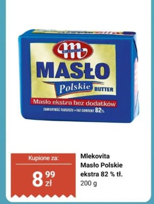 Masło polskie ekstra 82% tł.  promocja w Biedronka