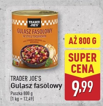 Gulasz fasolowy Trader joe's promocja w Aldi