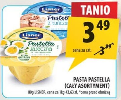 Pasta pastella (cały asortyment) promocja w Arhelan