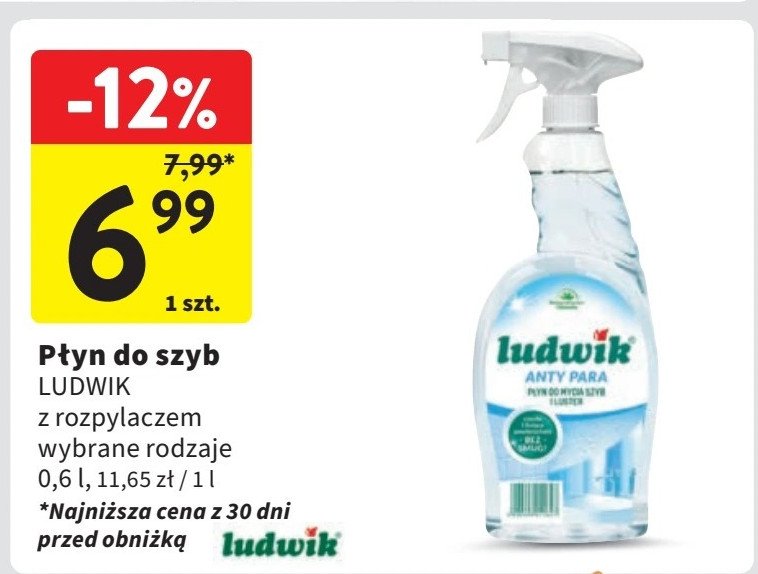 Płyn do szyb i luster anty para Ludwik promocja