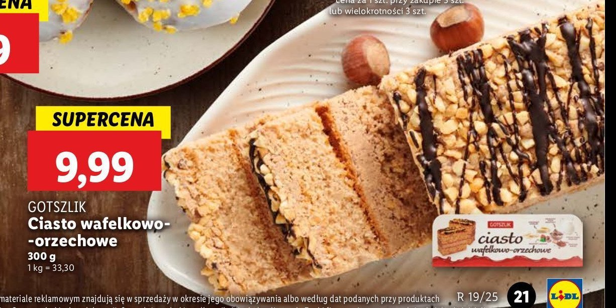 Ciasto wafelkowo-orzechowe Gotszlik promocja w Lidl