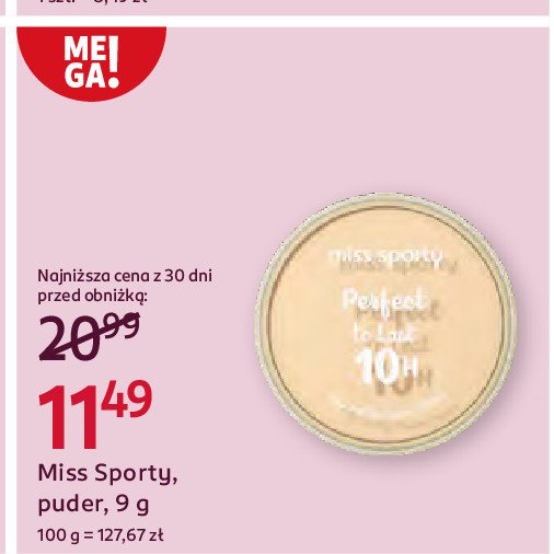 Puder do twarzy 050 MISS SPORTY PERFECT TO LAST 10H promocja w Rossmann