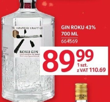 Gin Roku 43% 700 ml promocja w Selgros