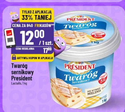 Twaróg sernikowy President Lactalis promocja w POLOmarket
