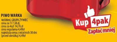 Piwo Warka promocja w Arhelan