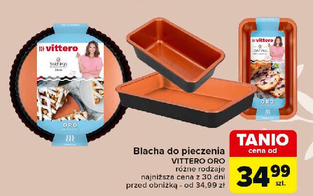 Blacha do pieczenia oro 23.5 x 13.4 cm Vittero promocja