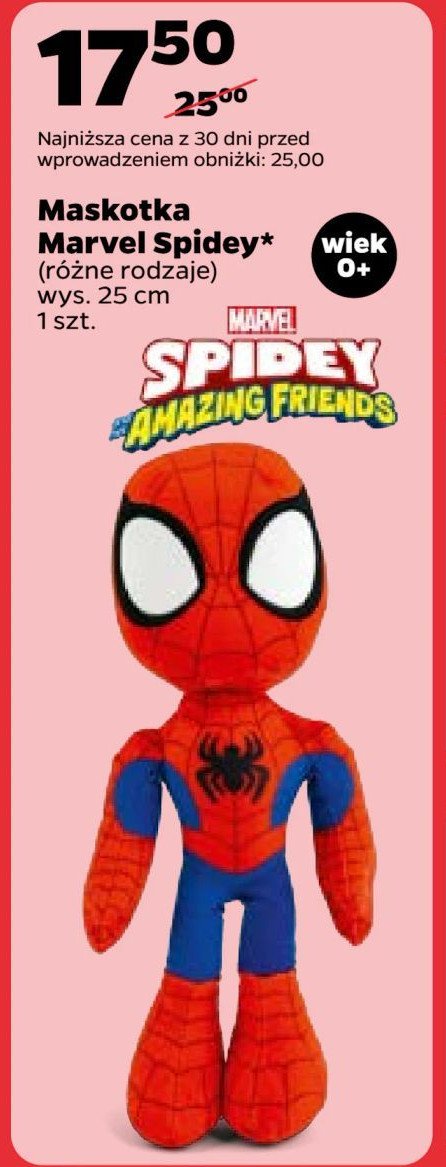 Maskotka spidey 25 cm Marvel promocja