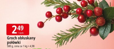 Groch obłuskany połówki promocja w Leclerc