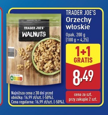 Orzechy włoskie Trader joe's promocja w Aldi
